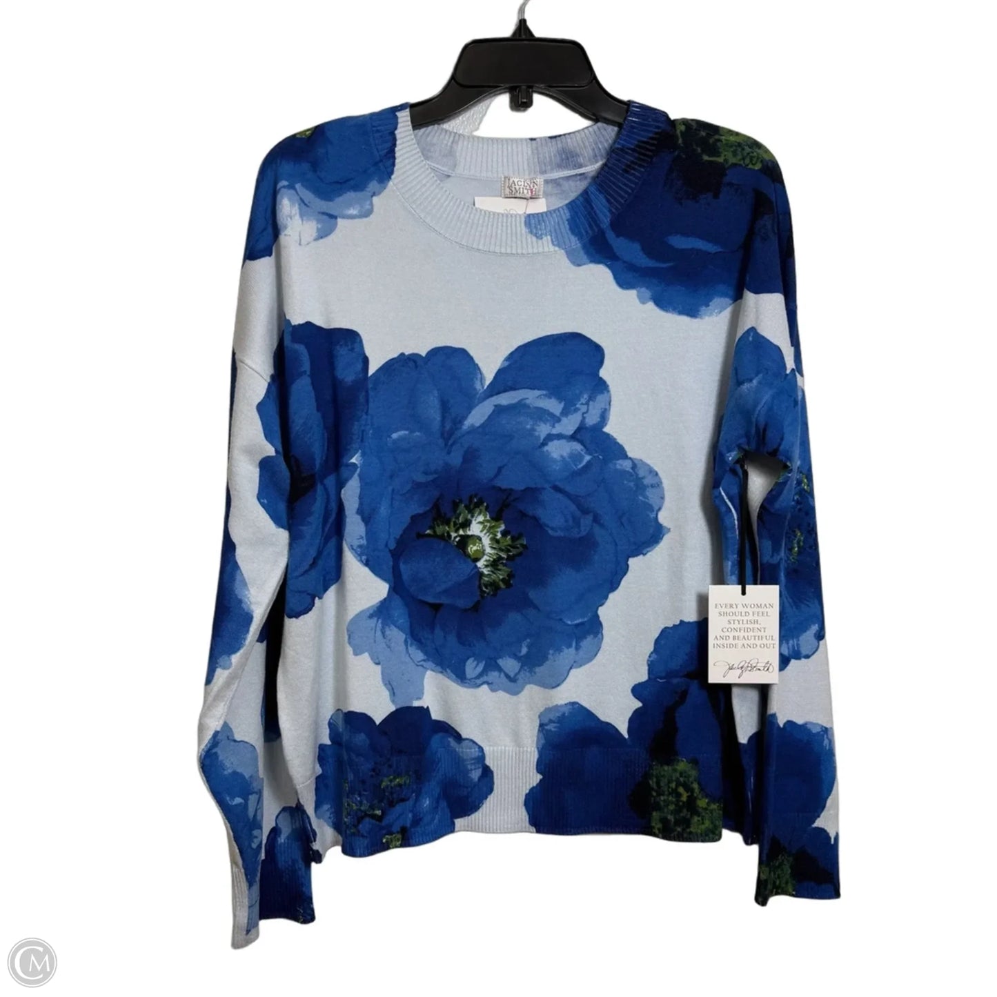 Sweater By Jaclyn Smith In Blue, Size: Xl