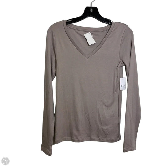 Top Long Sleeve By Gap In Taupe, Size: S