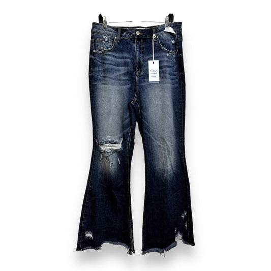 Jeans Flared By Risen In Blue Denim, Size: 1x