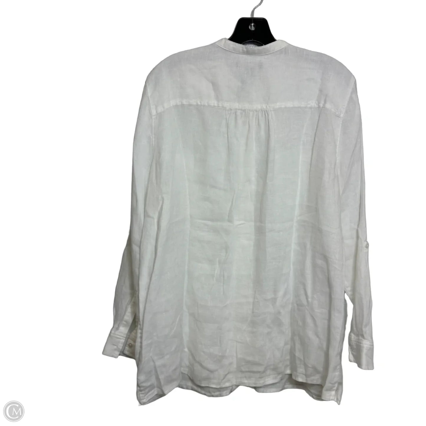 Top Long Sleeve By Lands End In White, Size: L