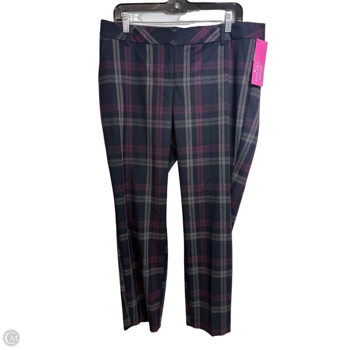 Pants Cropped By Express In Plaid Pattern, Size: 12