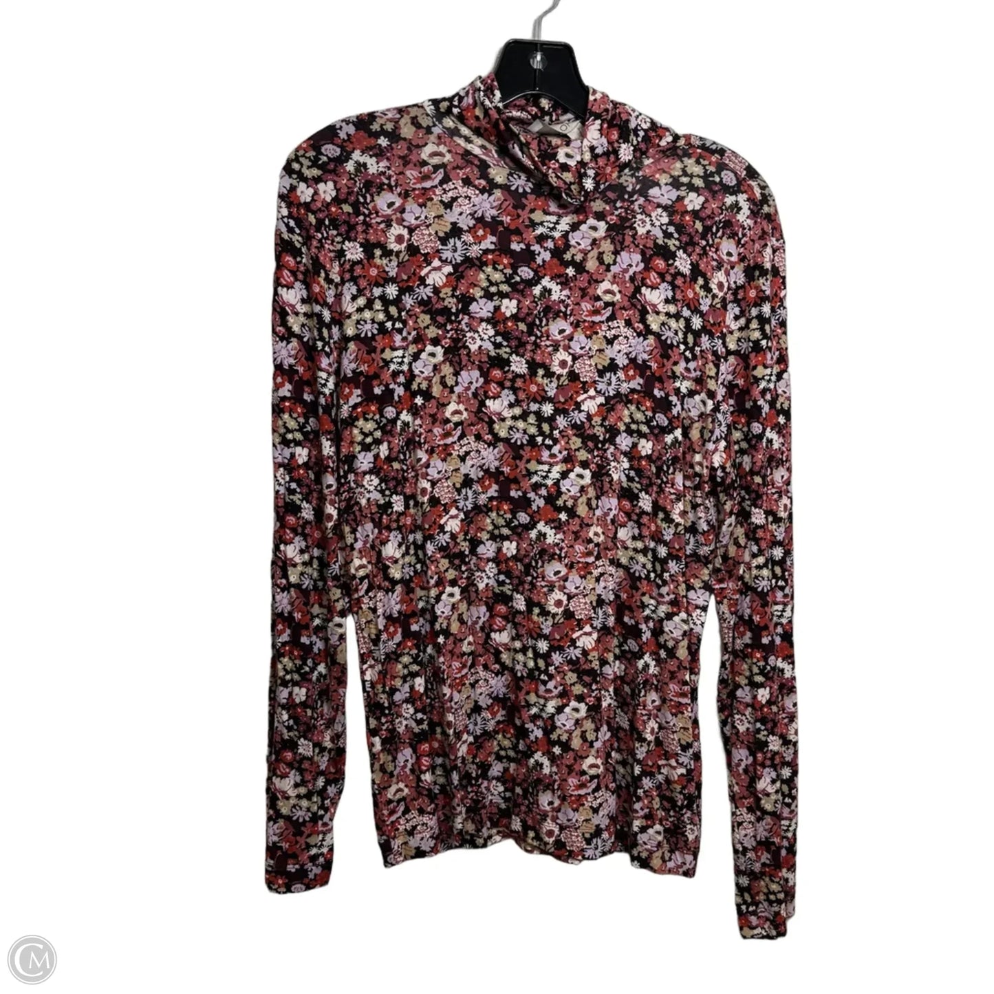 Top Long Sleeve By Loft In Floral Print, Size: L