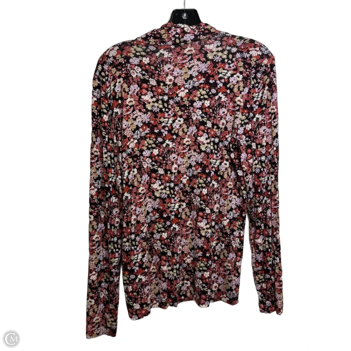 Top Long Sleeve By Loft In Floral Print, Size: L