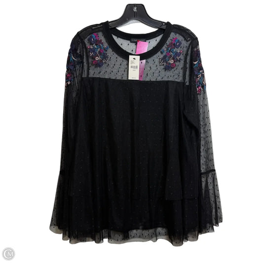 Top Long Sleeve By Lane Bryant In Black, Size: Xl