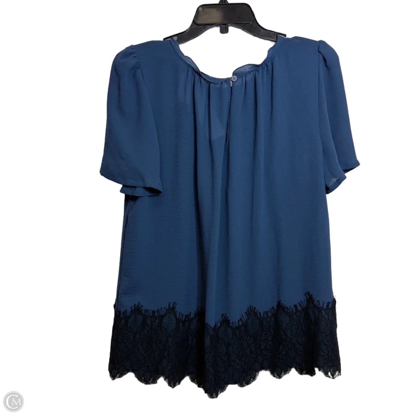 Top Short Sleeve By Loft In Blue, Size: L