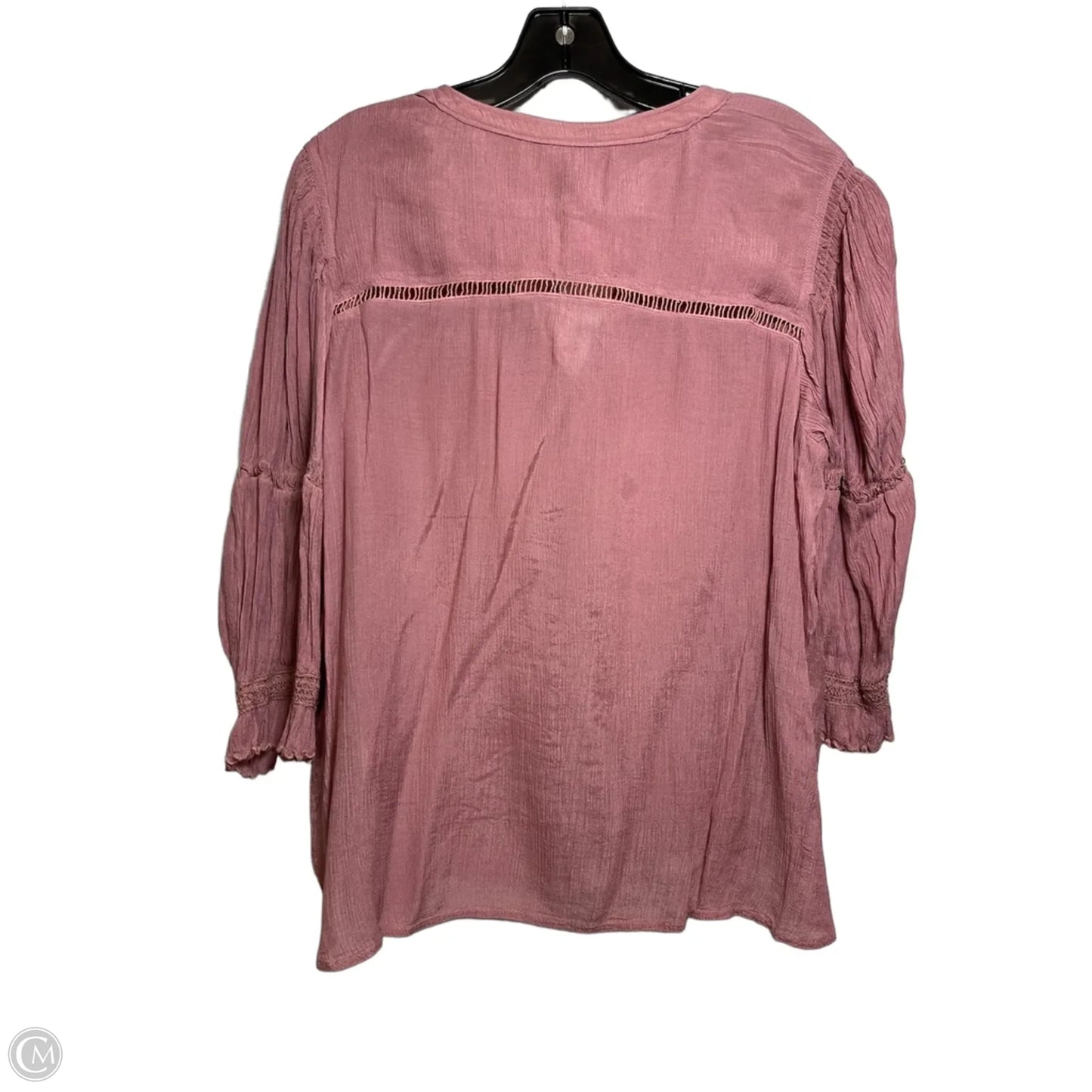 Top Long Sleeve By Pilcro In Pink, Size: Xl