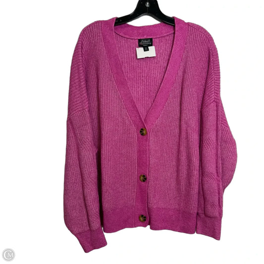 Cardigan By Clothes Mentor In Pink, Size: 3x