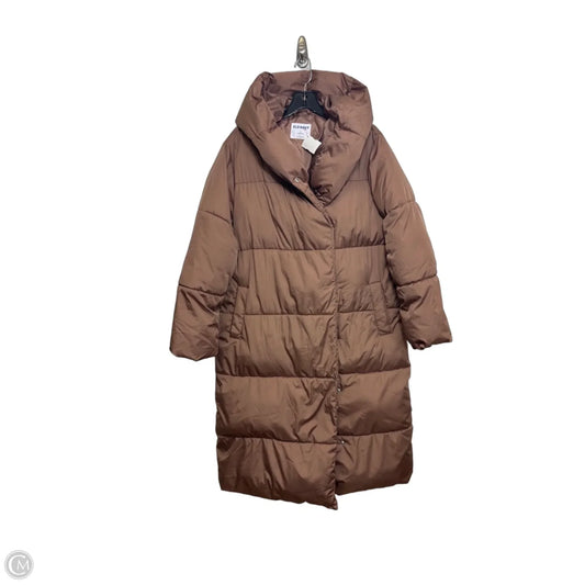 Long Jacket Puffer & Quilted By Old Navy In Brown, Size: S
