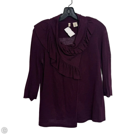Top 3/4 Sleeve By Moth In Purple, Size: M