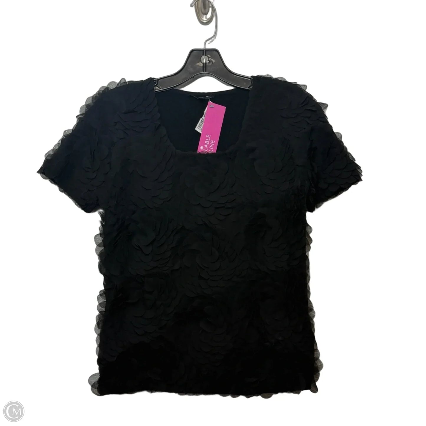 Top Short Sleeve By Samuel Dong In Black, Size: M