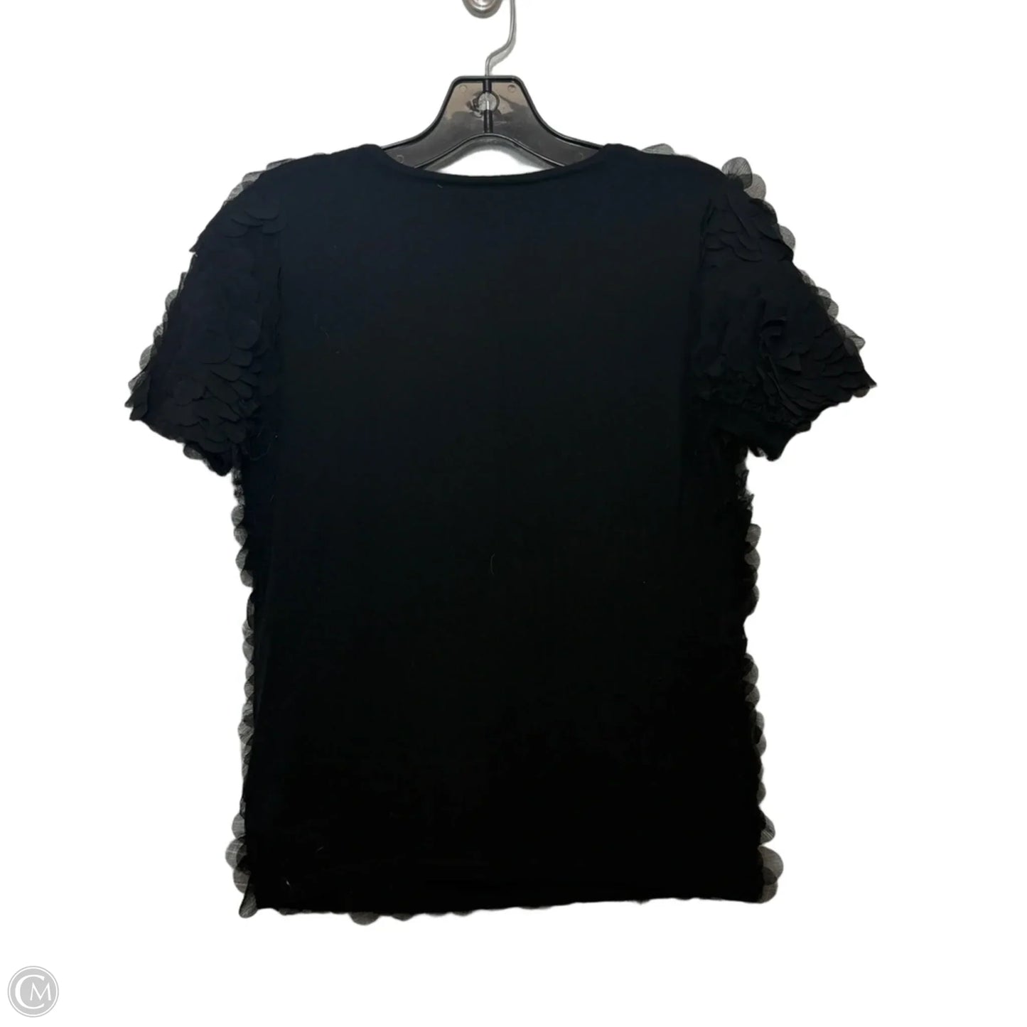 Top Short Sleeve By Samuel Dong In Black, Size: M
