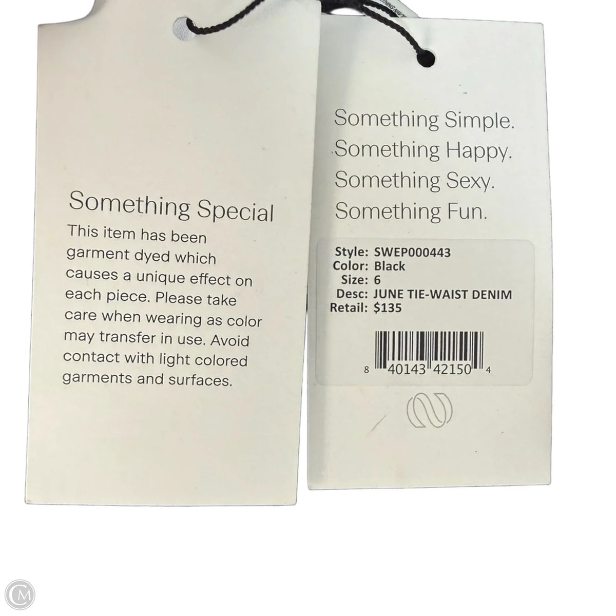 Jeans Boyfriend By Something Navy In Black, Size: S