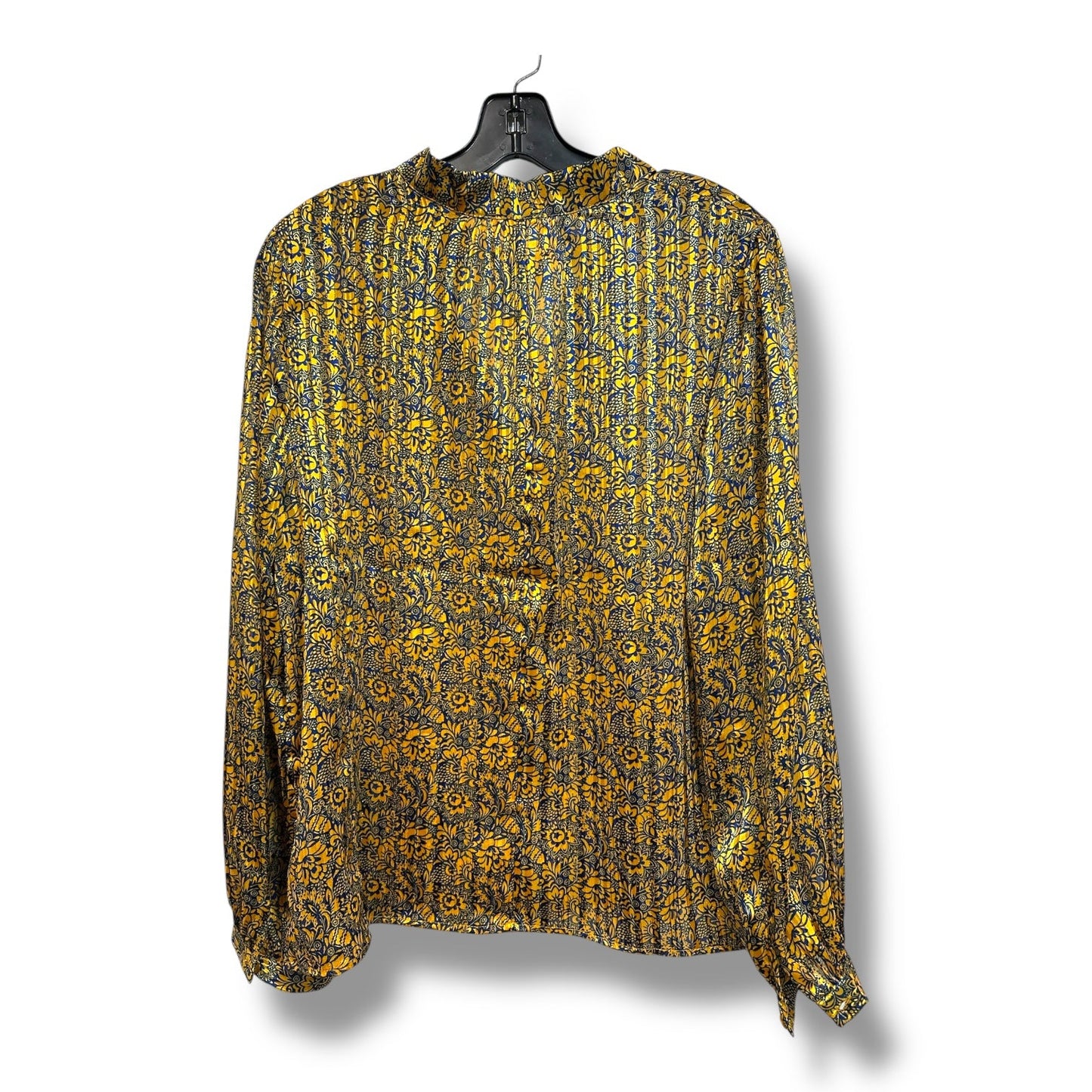 Top Long Sleeve By Melloday In Blue & Gold, Size: L