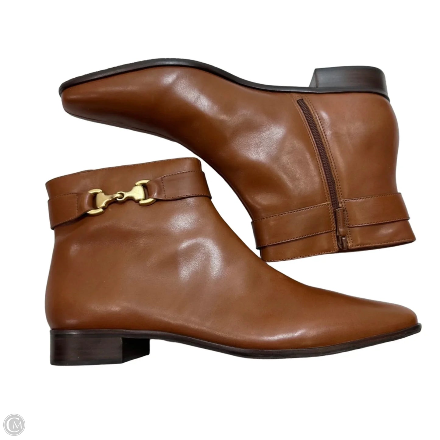 Boots Ankle Flats By Talbots In Brown, Size: 11