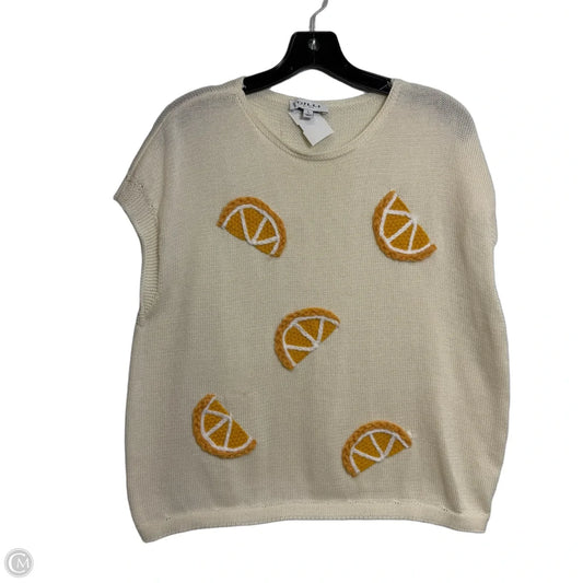 Top Sleeveless By Gilli In Cream, Size: L