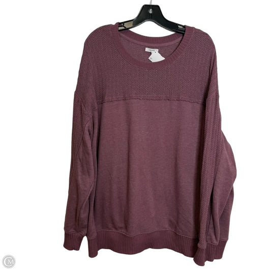 Sweatshirt Crewneck By Maurices In Maroon, Size: 3x