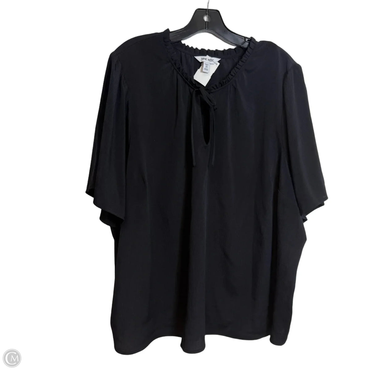 Top Short Sleeve By Nine West In Black, Size: 3x