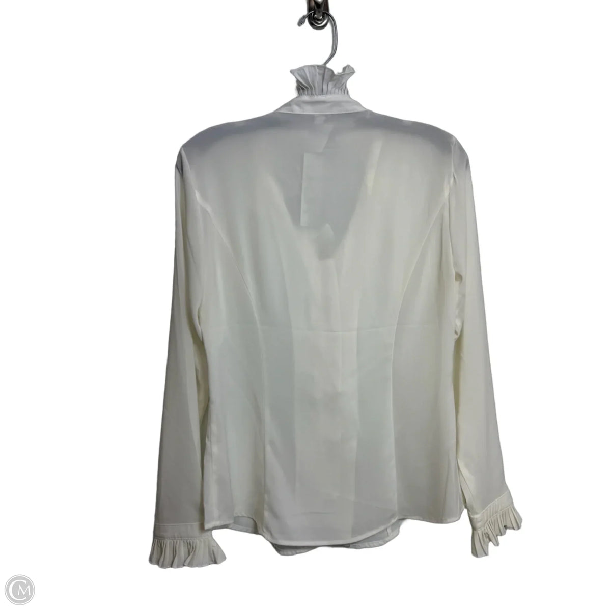 Blouse Long Sleeve By Spense In White, Size: M