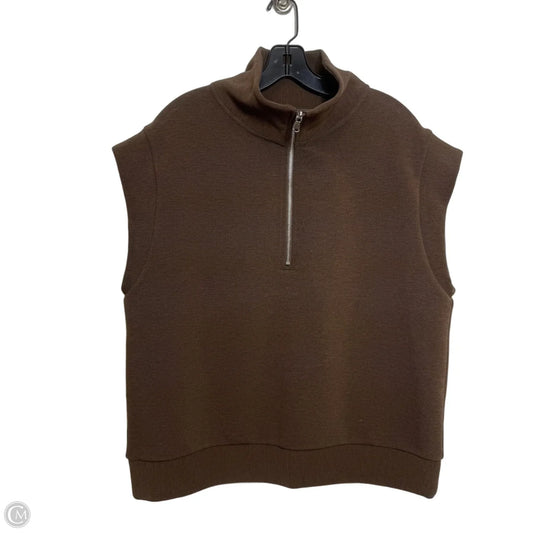Athletic Top Short Sleeve By Calia In Brown, Size: L