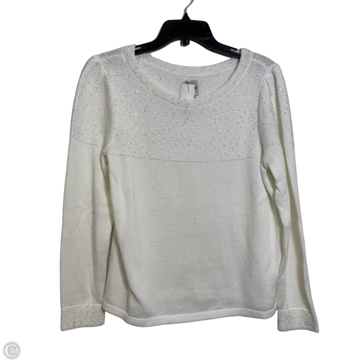 Sweater By Clothes Mentor In White, Size: L
