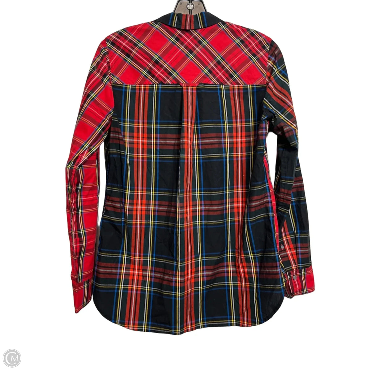 Top Long Sleeve By J. Crew In Plaid Pattern, Size: 2