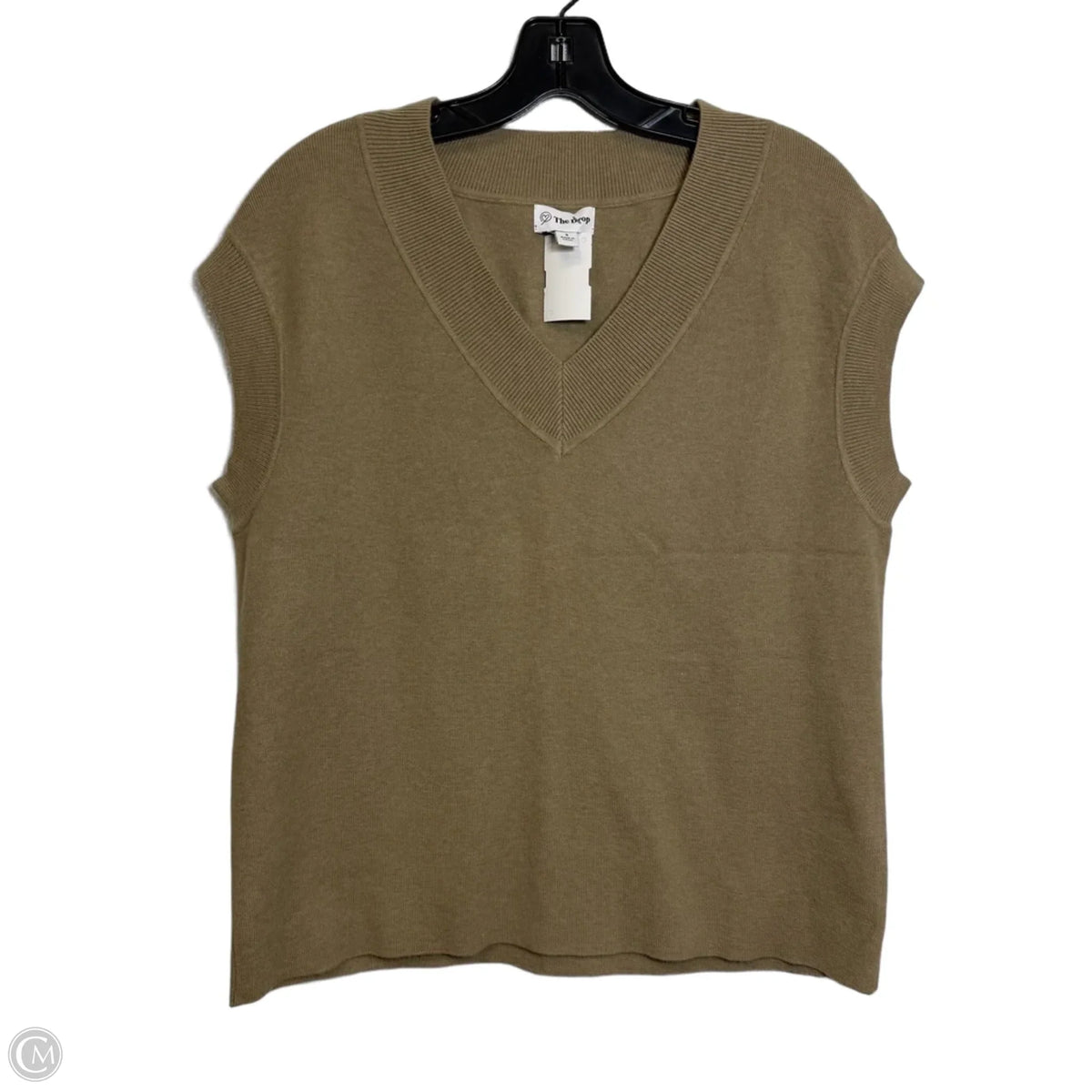 Vest Sweater By The Drop In Tan, Size: S