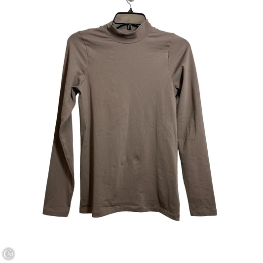 Athletic Top Long Sleeve Collar By Athleta In Brown, Size: M