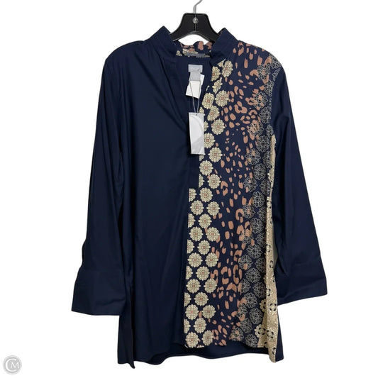 Tunic Long Sleeve By Chicos In Navy, Size: L