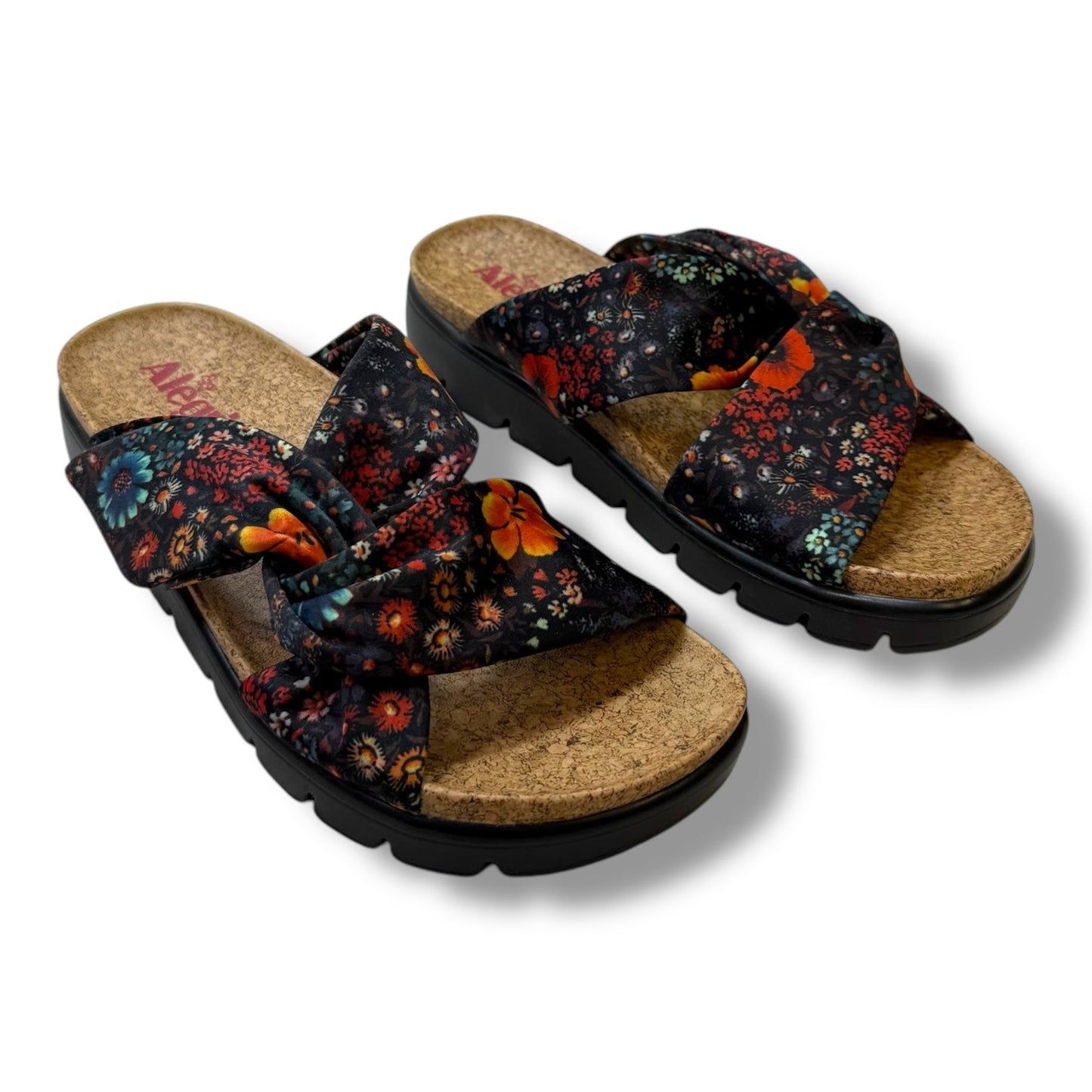 Sandals Flats By Alegria In Floral Print, Size: 7.5