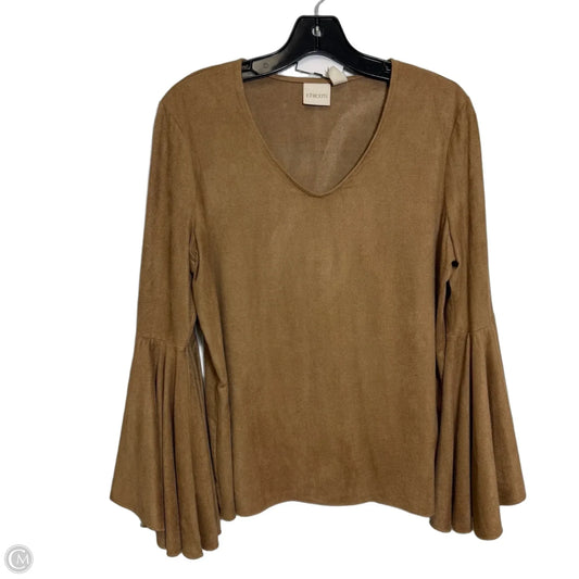 Top Long Sleeve By Chicos In Tan, Size: S
