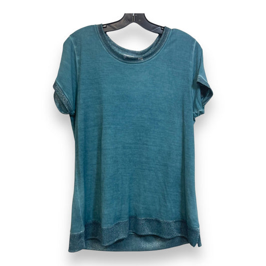 Top Short Sleeve By Clothes Mentor In Teal, Size: L