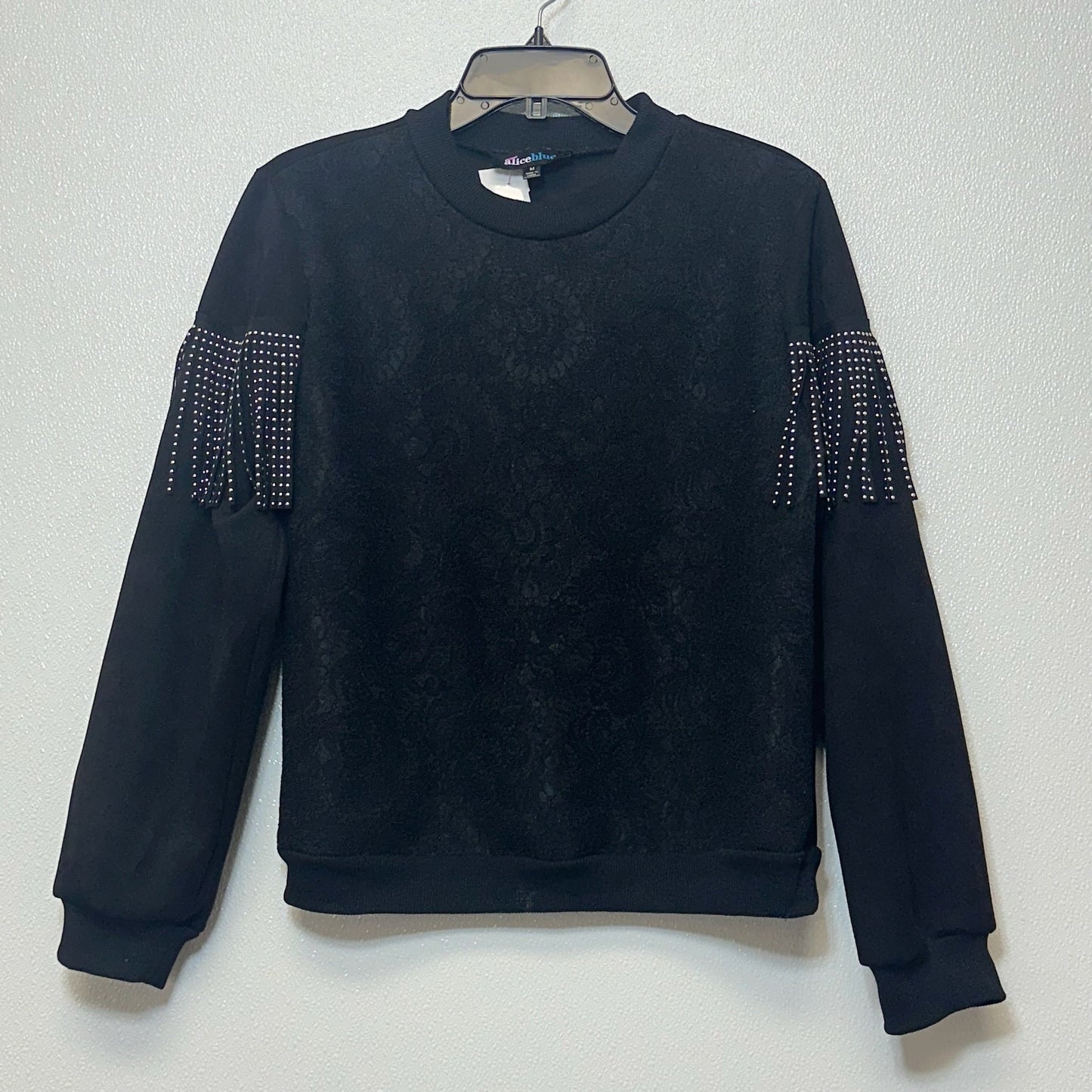 Sweatshirt Crewneck By Clothes Mentor In Black, Size: M