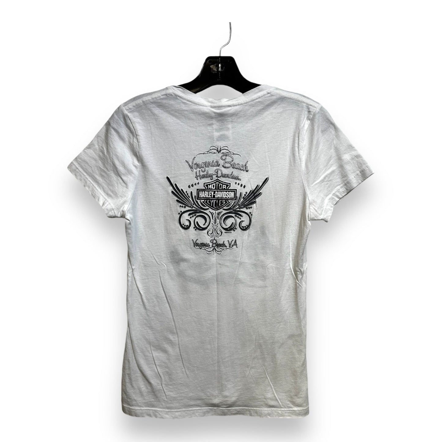 Top Short Sleeve By Harley Davidson In White, Size: M