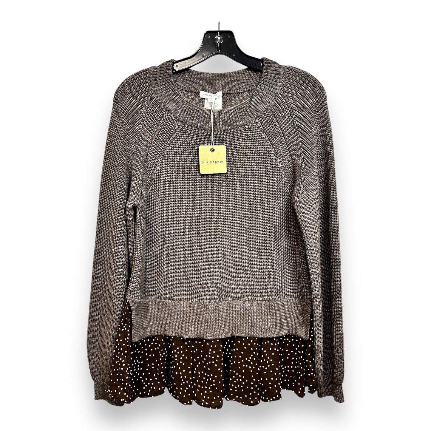 Sweater By Blu Pepper In Brown, Size: M