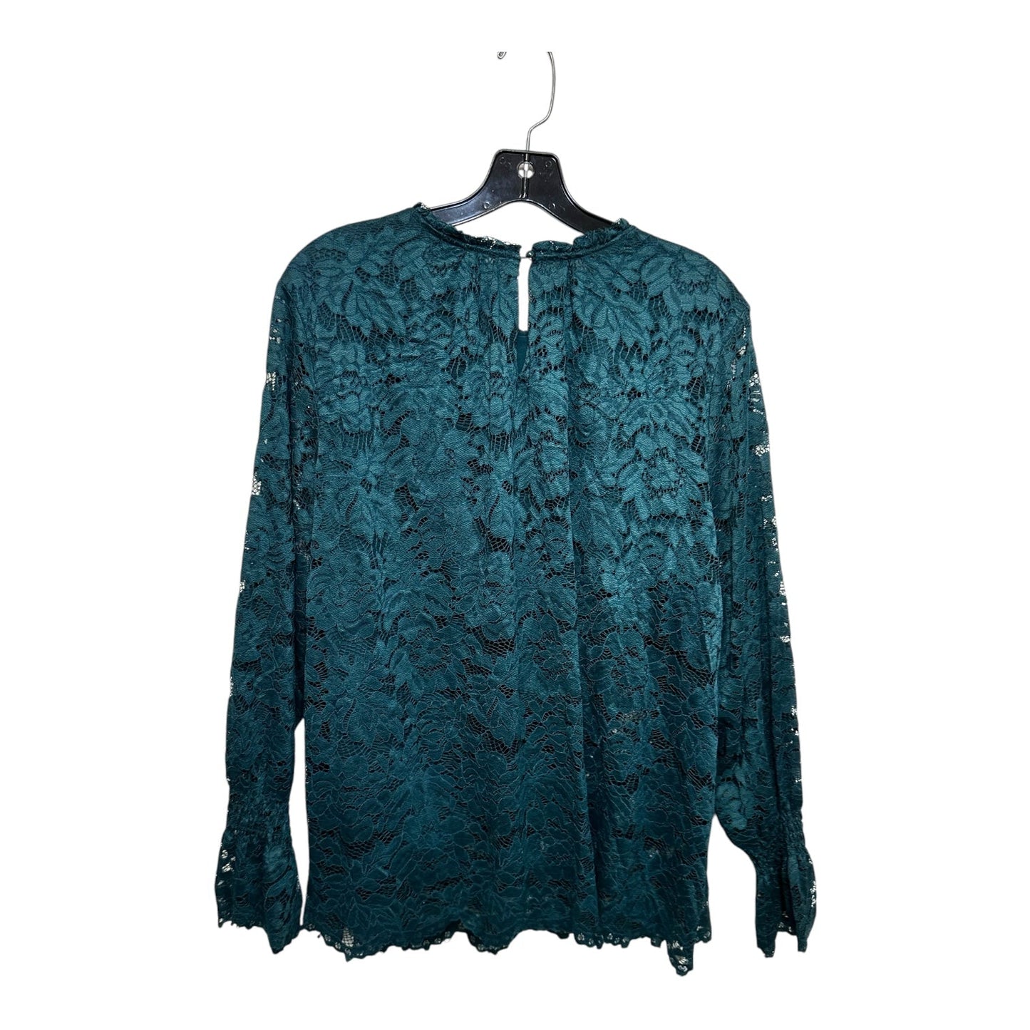 Top Long Sleeve By Zac And Rachel In Aqua, Size: 2x