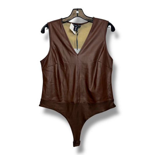 Bodysuit By Clothes Mentor In Brown, Size: L