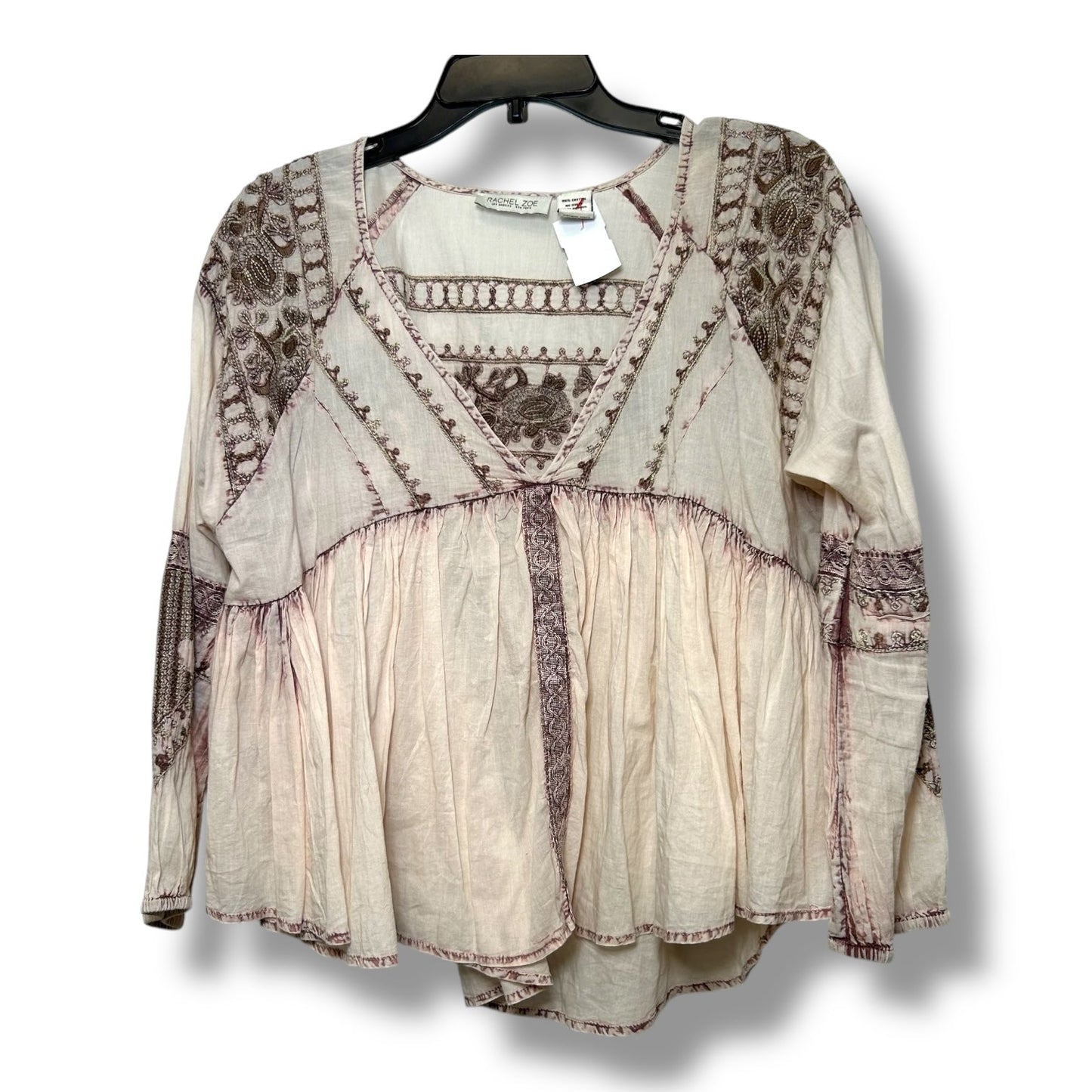 Top Long Sleeve By Rachel Zoe In Pink, Size: M