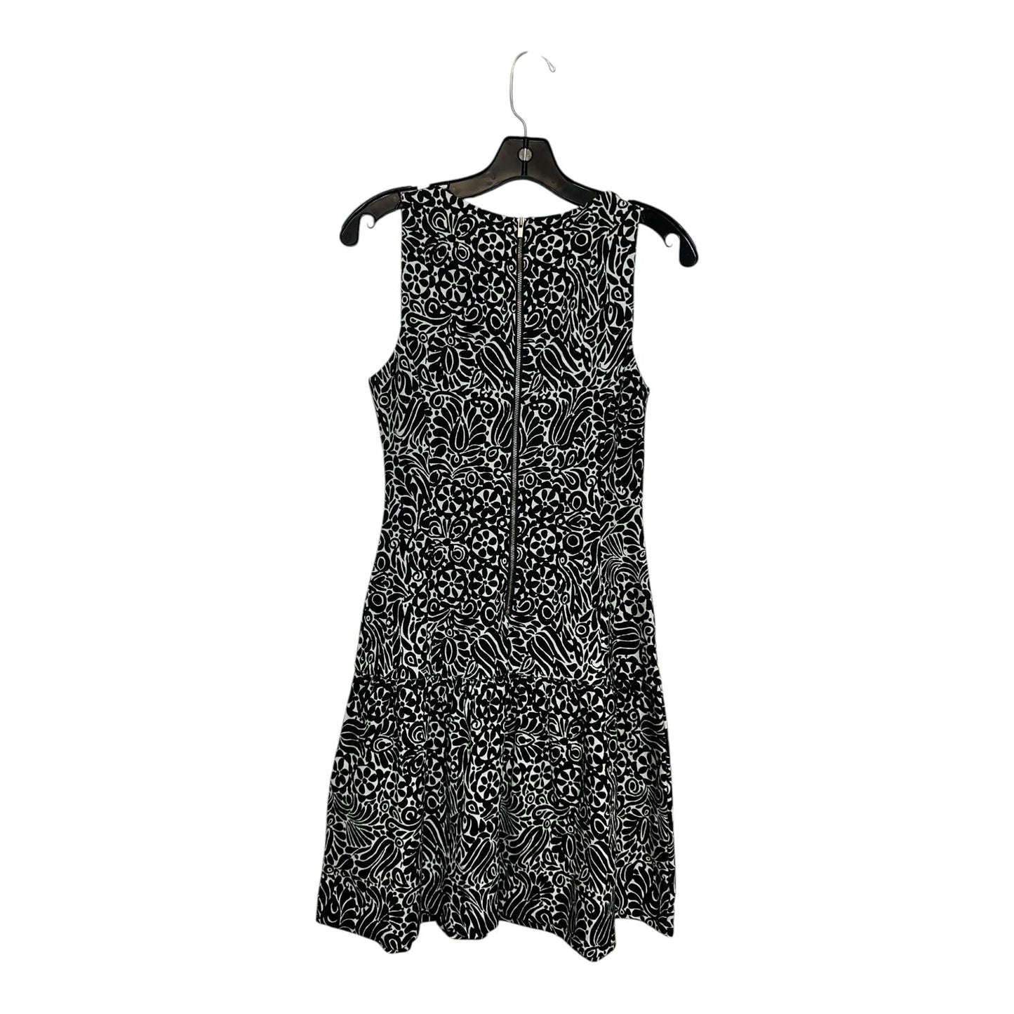 Dress Casual Midi By Banana Republic In Black & White, Size: 0