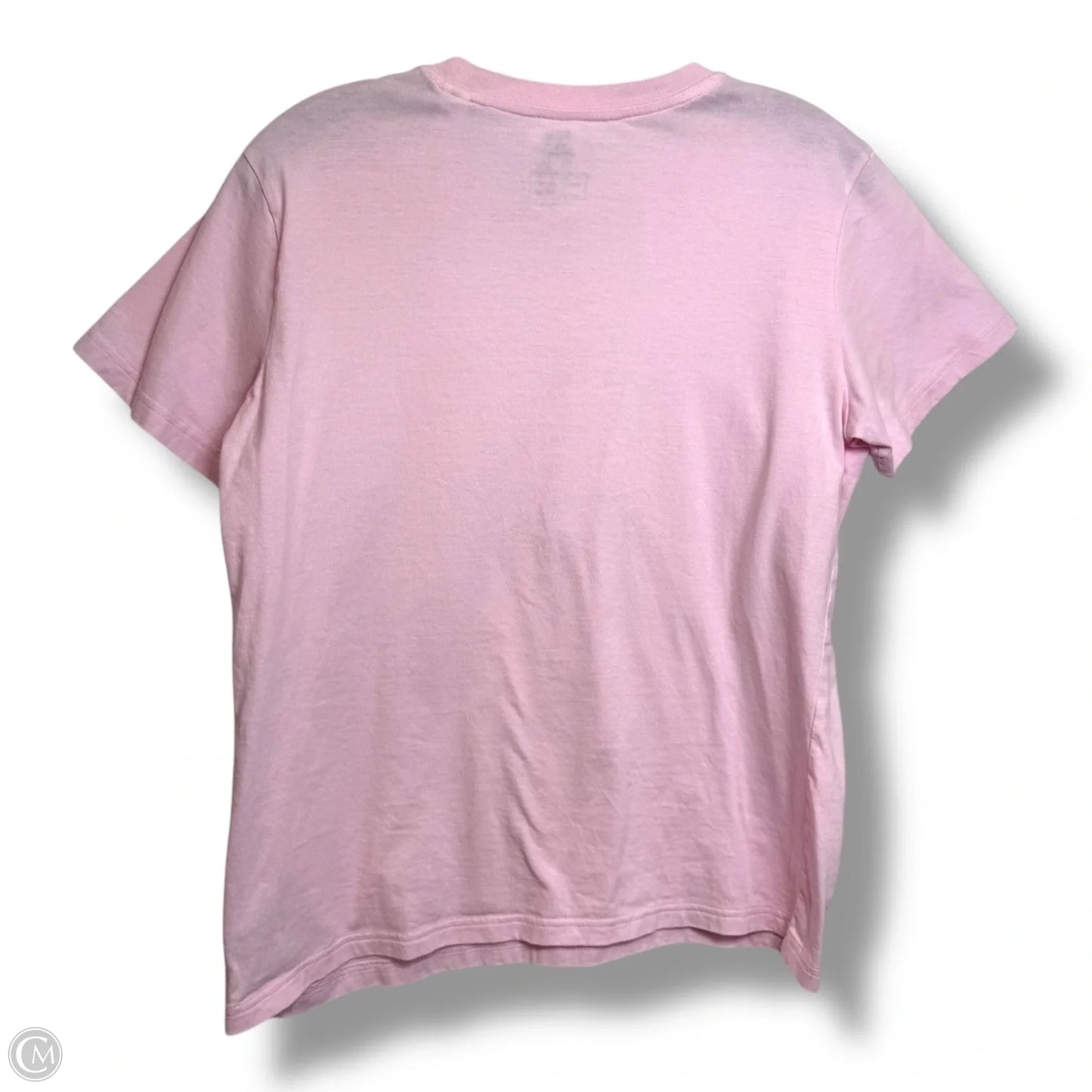 Athletic Top Short Sleeve By Adidas In Pink, Size: L