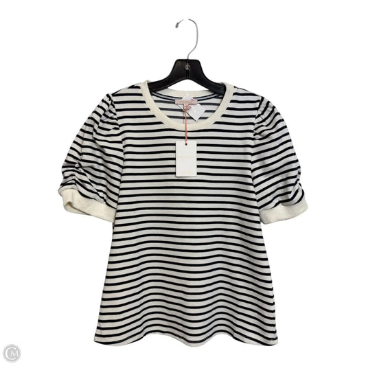 Top Short Sleeve By Skies Are Blue In Striped, Size: S