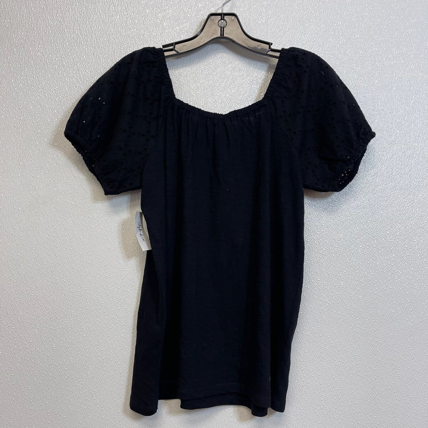 Top Short Sleeve By Style And Company In Black, Size: Xs