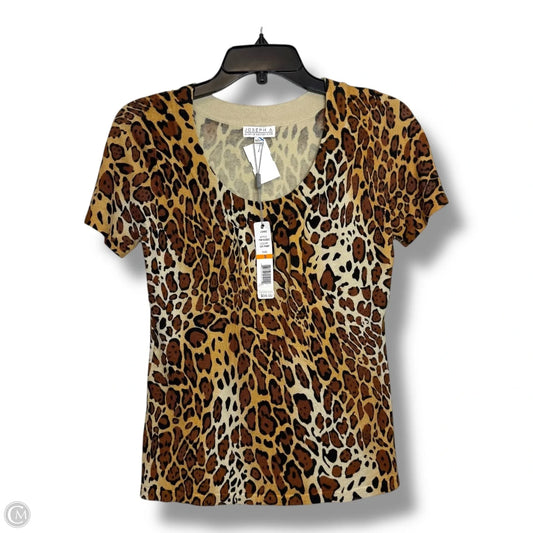 Top Short Sleeve By Joseph A. In Animal Print, Size: S