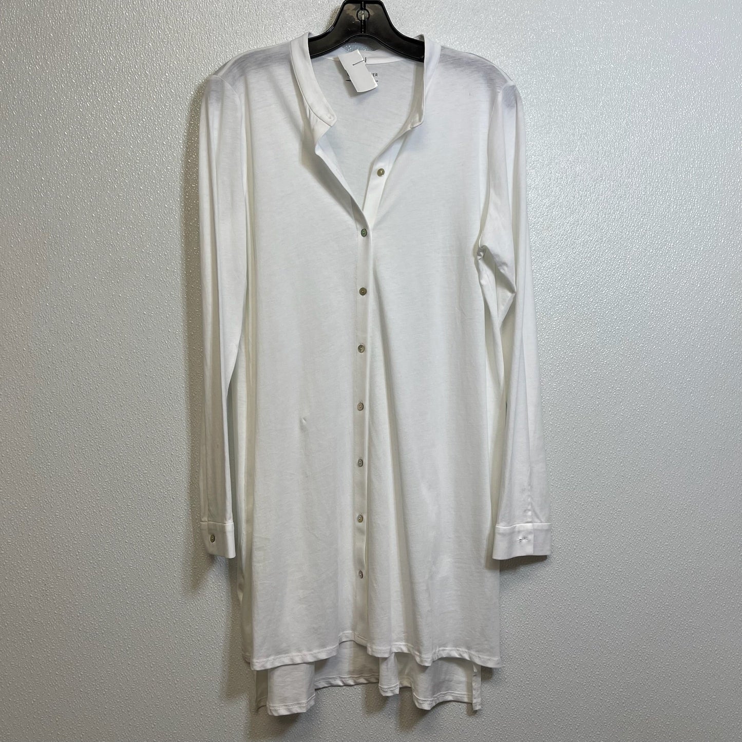 Top Long Sleeve By Eileen Fisher In White, Size: M