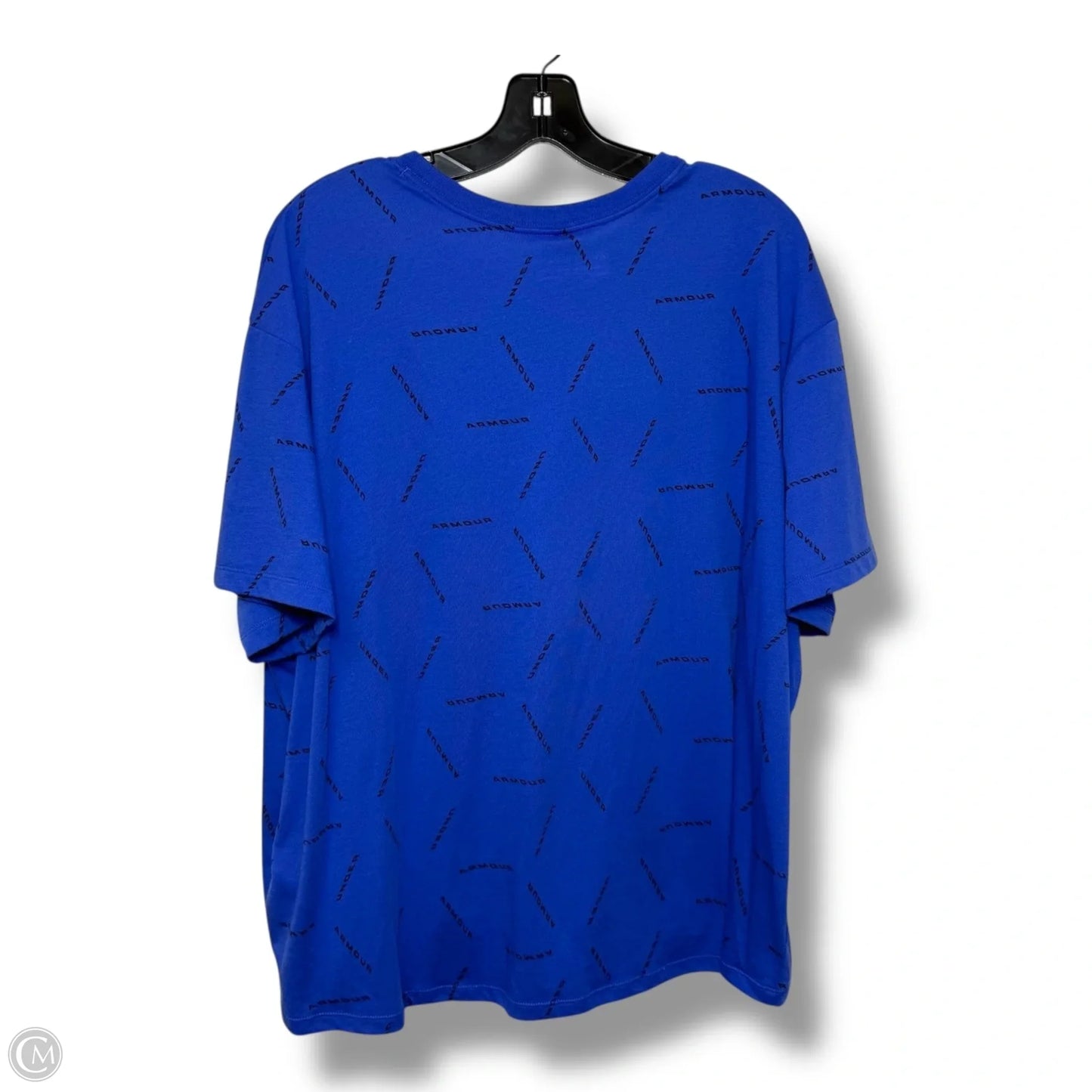 Athletic Top Short Sleeve By Under Armour In Blue, Size: 1x