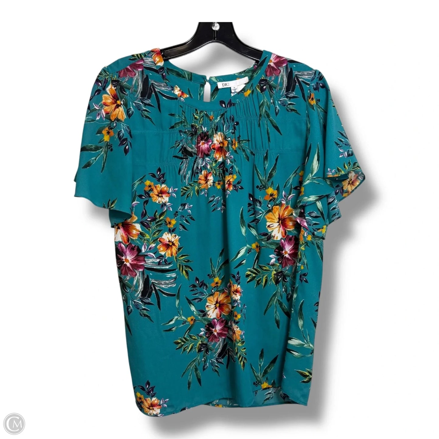 Top Short Sleeve By Dr2 In Floral Print, Size: M