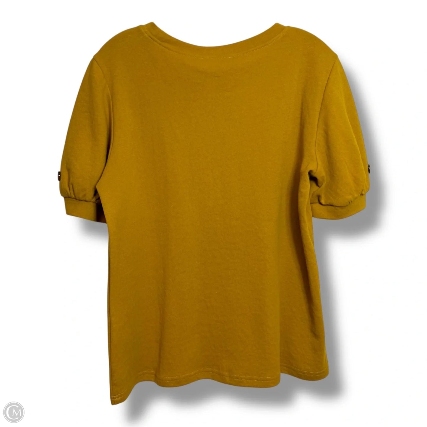 Top Short Sleeve By Listicle In Gold, Size: S