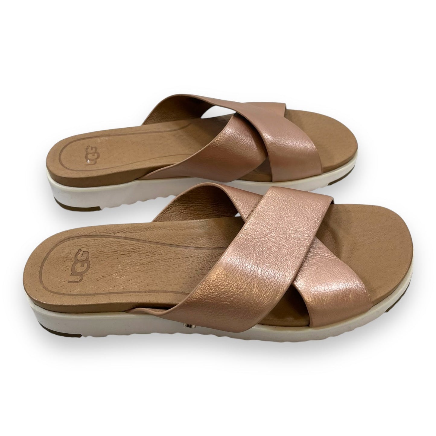 Sandals Flats By Ugg In Bronze, Size: 7