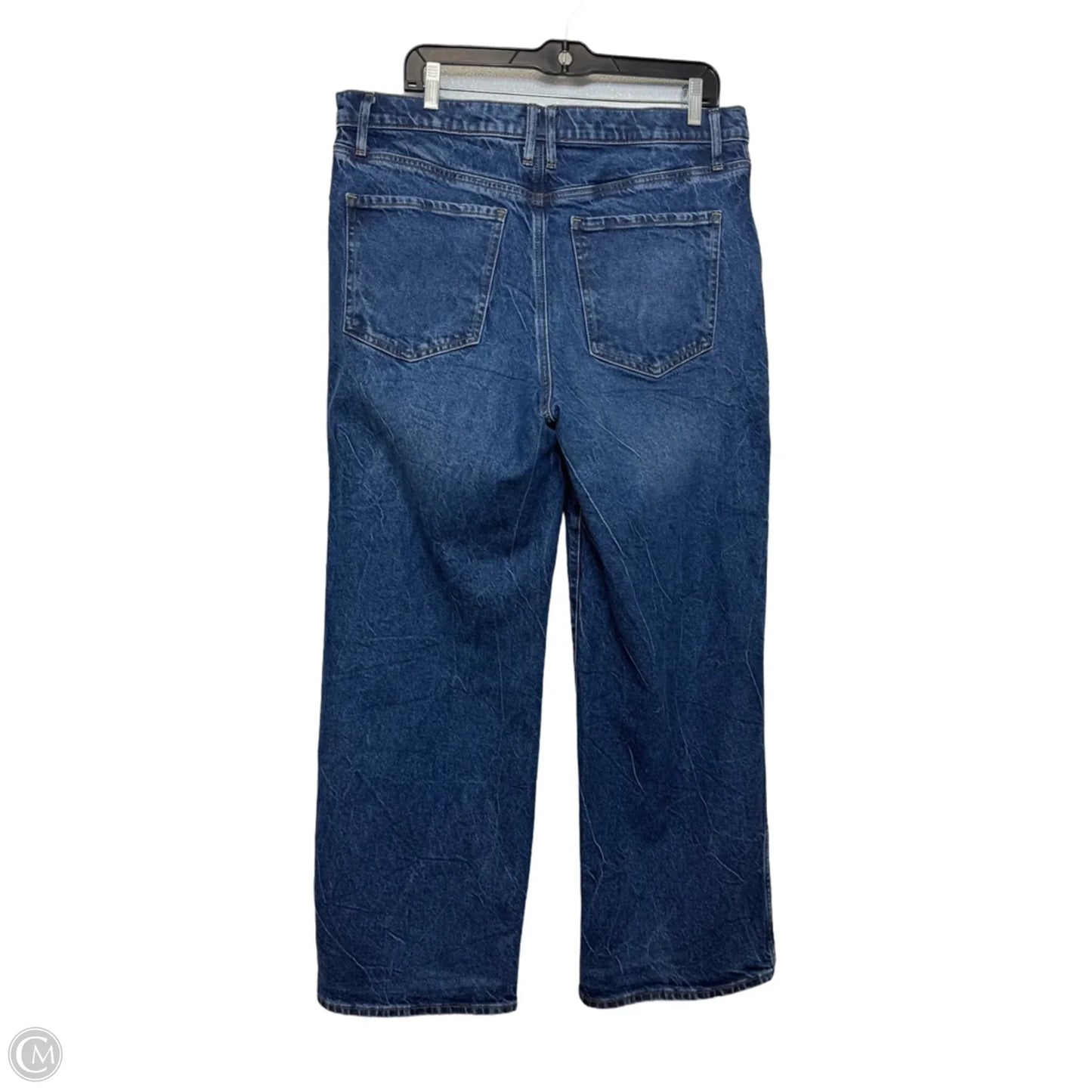 Jeans Wide Leg By Express In Blue Denim, Size: 14