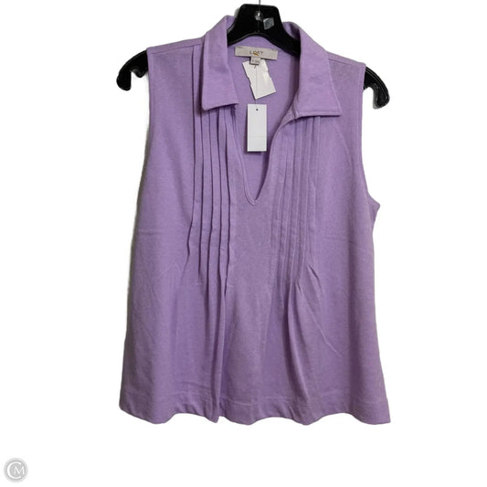 Top Sleeveless By Loft In Purple, Size: M