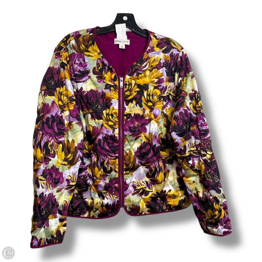 Jacket Other By Ava & Viv In Floral Print, Size: 1x